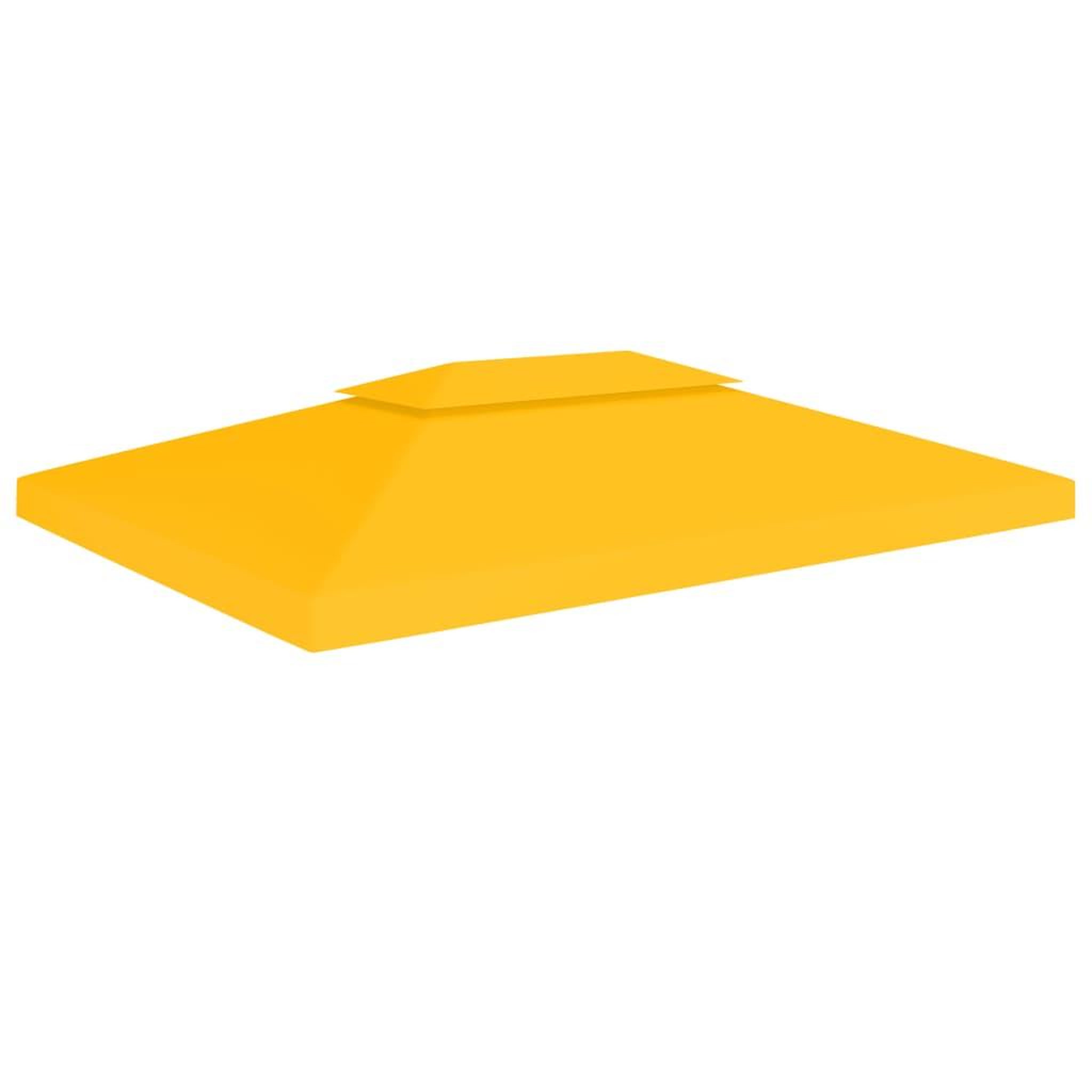 Voir la diapositive 1 : VIDAXL Toile de toit de belvedere 2 niveaux 310 g/m^2 4x3 m Jaune