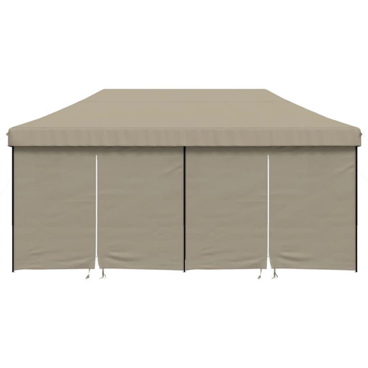 VIDAXL Tente de reception pliable escamotable 4 parois laterales taupe