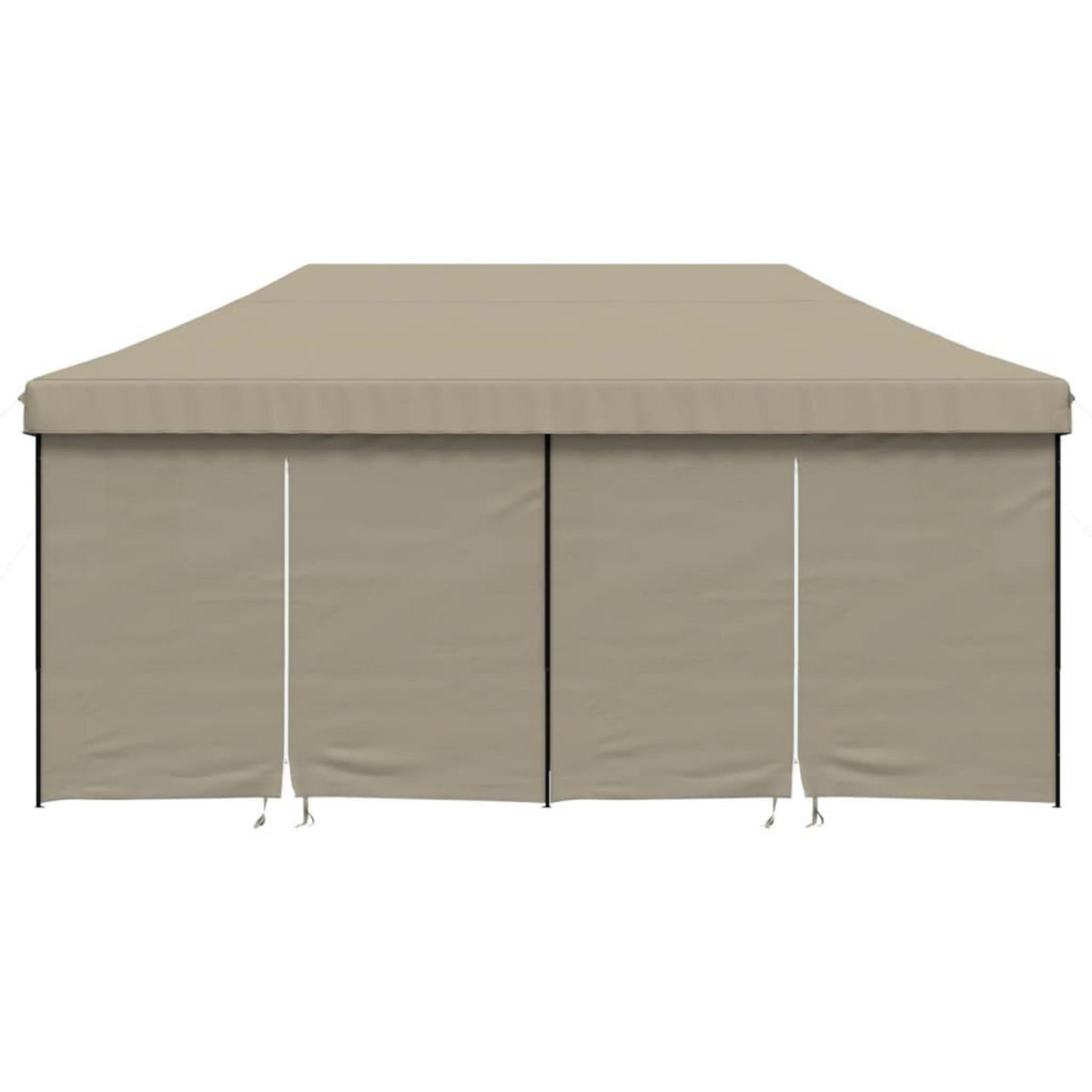 VIDAXL Tente de reception pliable escamotable 4 parois laterales taupe