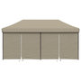 Voir la diapositive 3 : VIDAXL Tente de reception pliable escamotable 4 parois laterales taupe