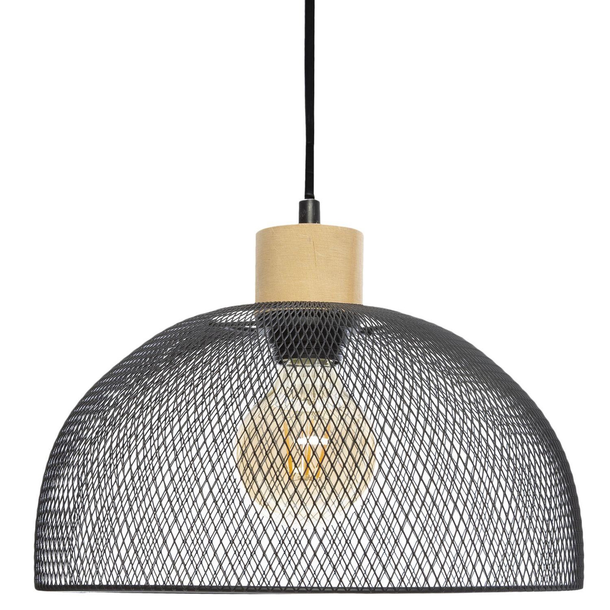 ATMOSPHERA Suspensions en métal et bois de Pin Sam - Noir