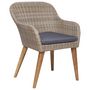 Voir la diapositive 5 : VIDAXL Ensemble a manger de jardin et coussins 7 pcs Marron