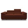 Voir la diapositive 2 : BEST MOBILIER Pablo - canapé droit 2 places avec têtières ajustables - en velours côtelé