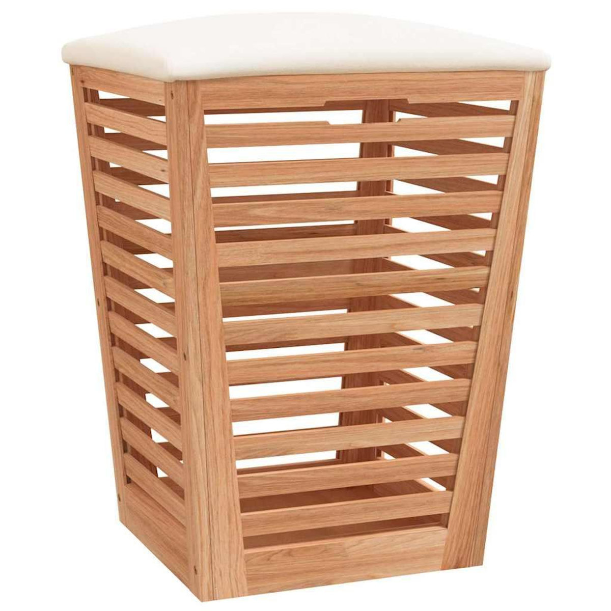 VIDAXL Tabouret de salle de bain 40,5x40,5x56 cm Bois massif de noyer
