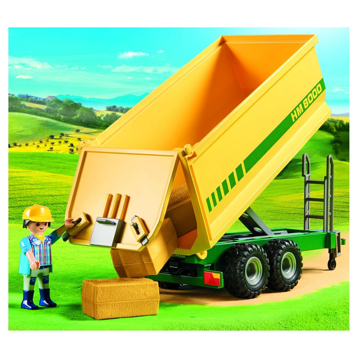 PLAYMOBIL 70131 - Country - Grand tracteur avec remorque