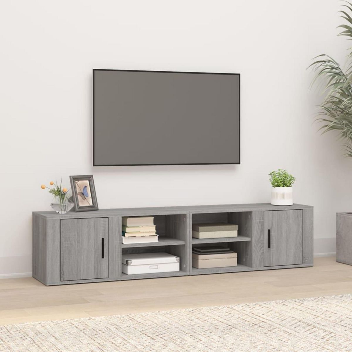 VIDAXL Meubles TV 2 pcs Sonoma gris 80x31,5x36 cm Bois d'ingenierie