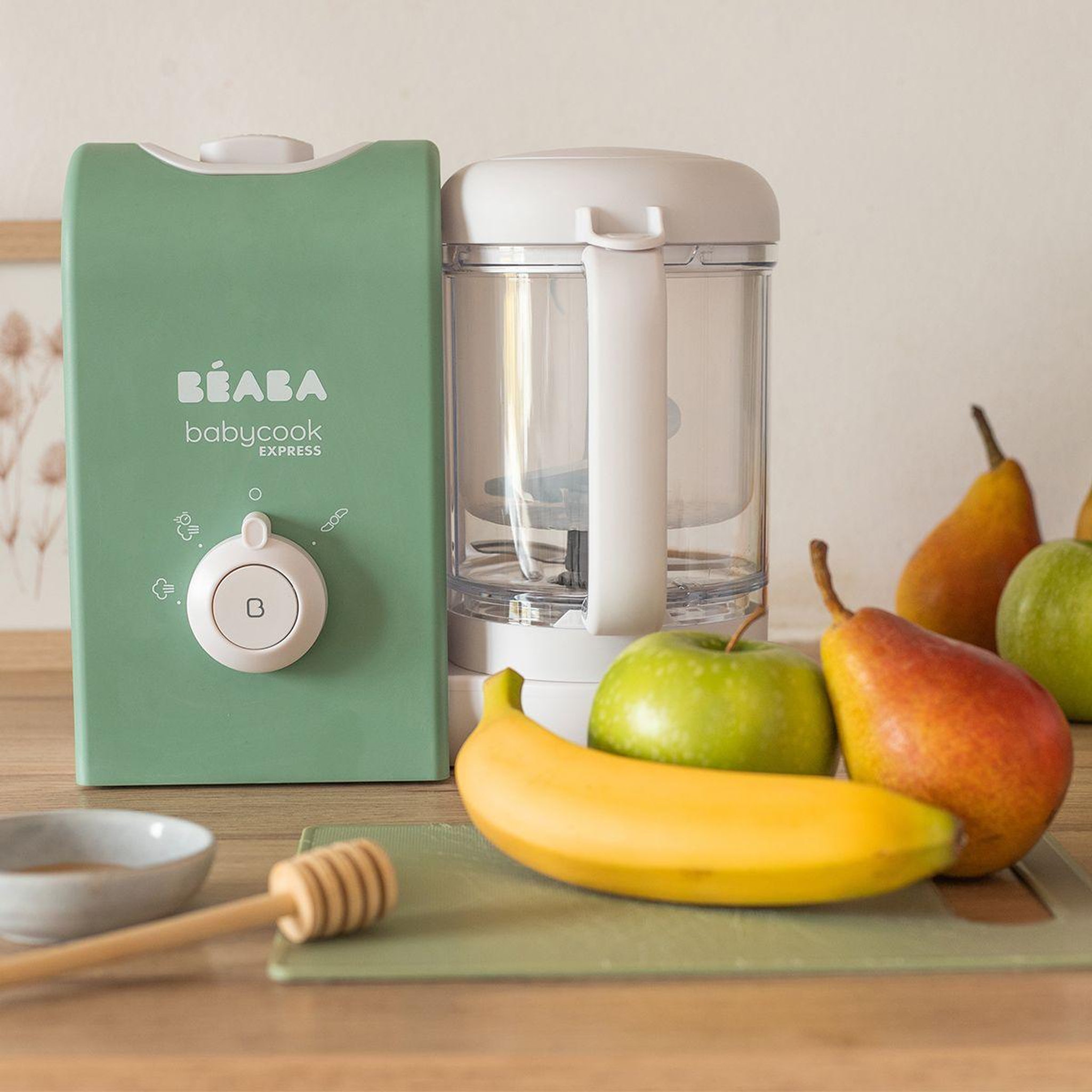 Voir la diapositive 5 : BEABA Mixeur cuiseur bébé babycook express vert sauvage