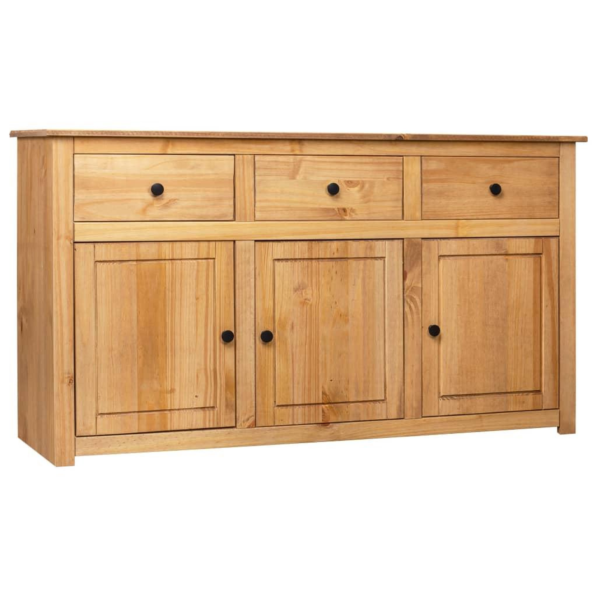 Voir la diapositive 1 : VIDAXL Buffet 135x40x80 cm Pin solide Assortiment Panama
