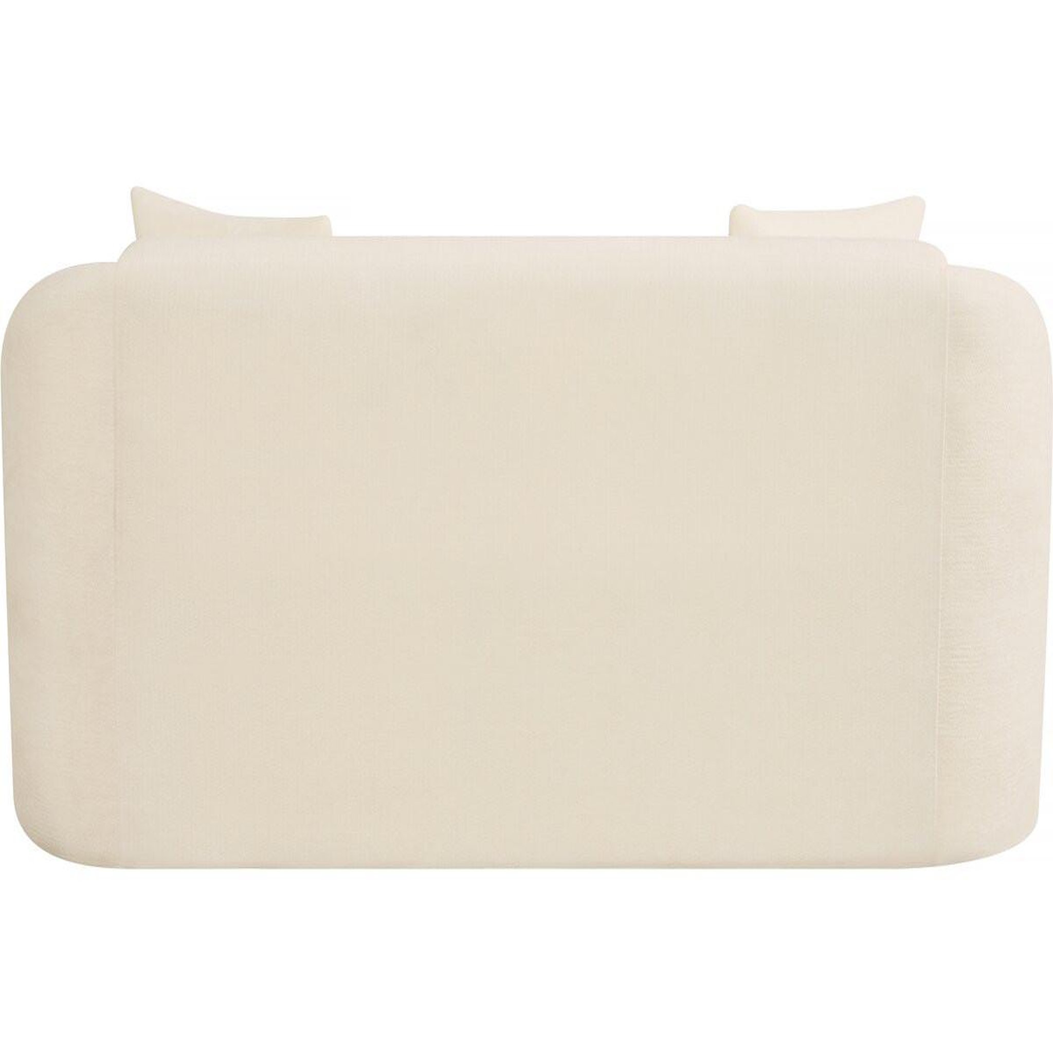 Voir la diapositive 4 : Habitat et Jardin Canapé droit fixe en tissu  ondine  - 2 places - beige
