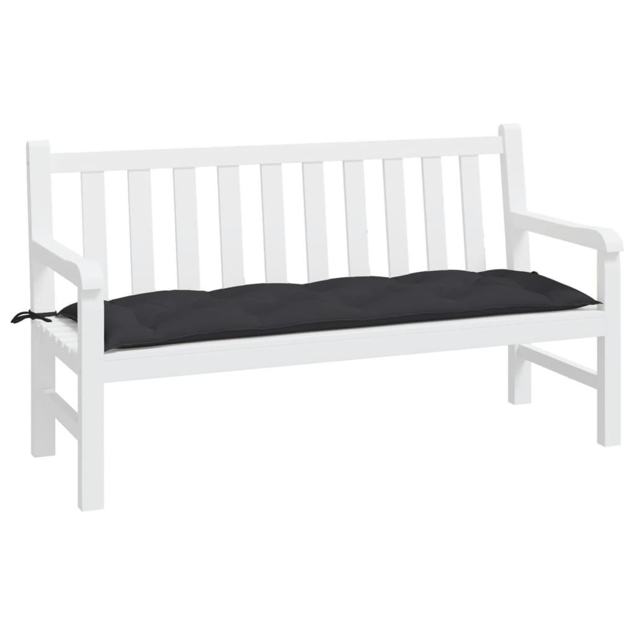 Voir la diapositive 3 : VIDAXL Coussin de banc de jardin noir 150x50x7 cm tissu oxford