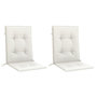 Voir la diapositive 3 : VIDAXL Coussins de chaise a dossier bas lot de 2 creme melange tissu