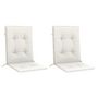 Voir la diapositive 3 : VIDAXL Coussins de chaise a dossier bas lot de 2 creme melange tissu