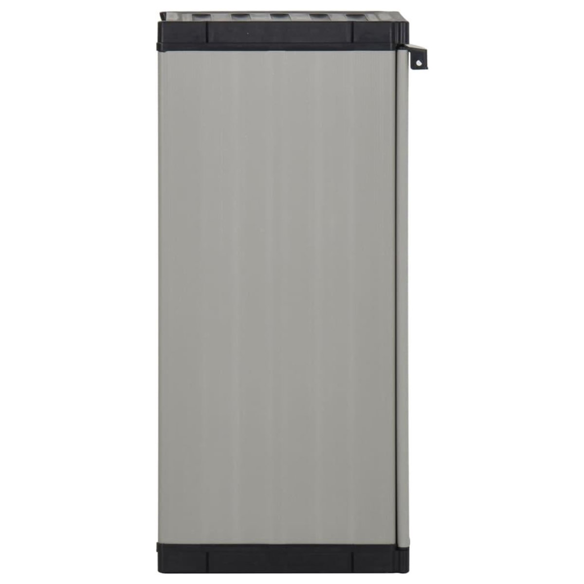 VIDAXL Armoire de rangement de jardin 1 etagere Gris/noir 35x40x85 cm