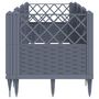 Voir la diapositive 4 : VIDAXL Jardiniere avec piquets bleu gris 123,5x43,5x43,5 cm PP