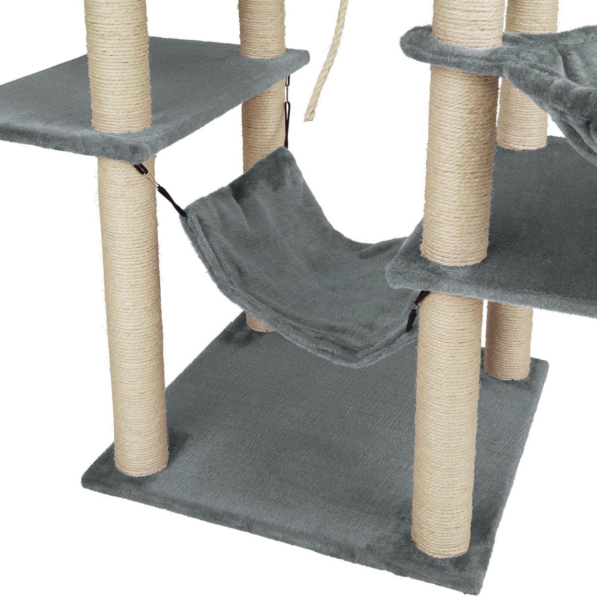 tectake Arbre à chat griffoir escalade gris foncé
