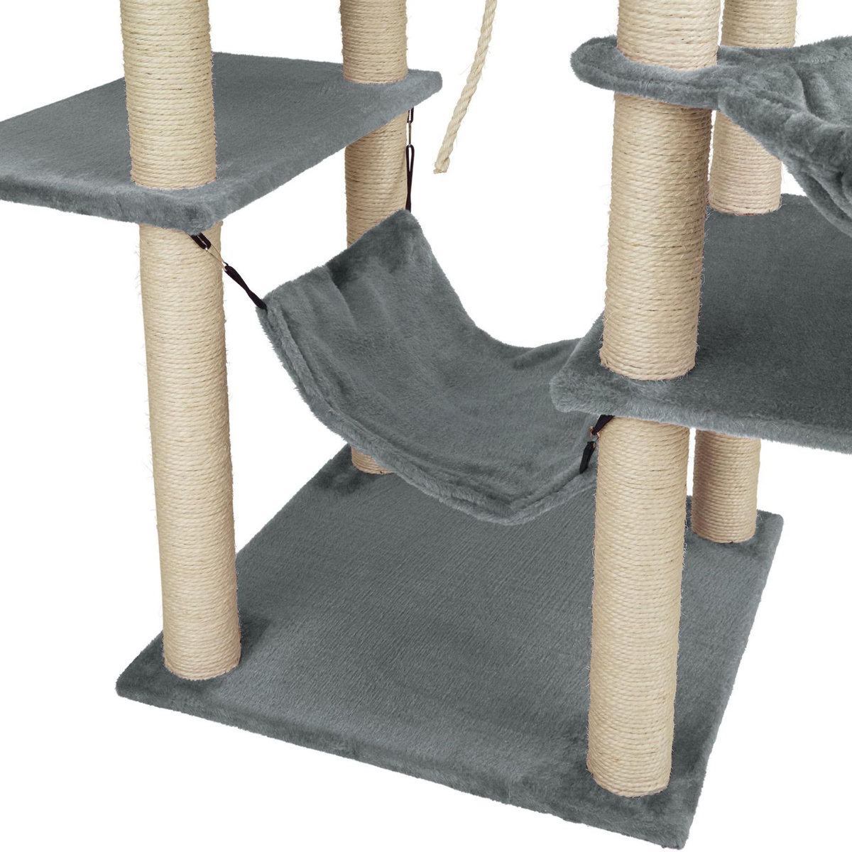 tectake Arbre à chat griffoir escalade gris foncé