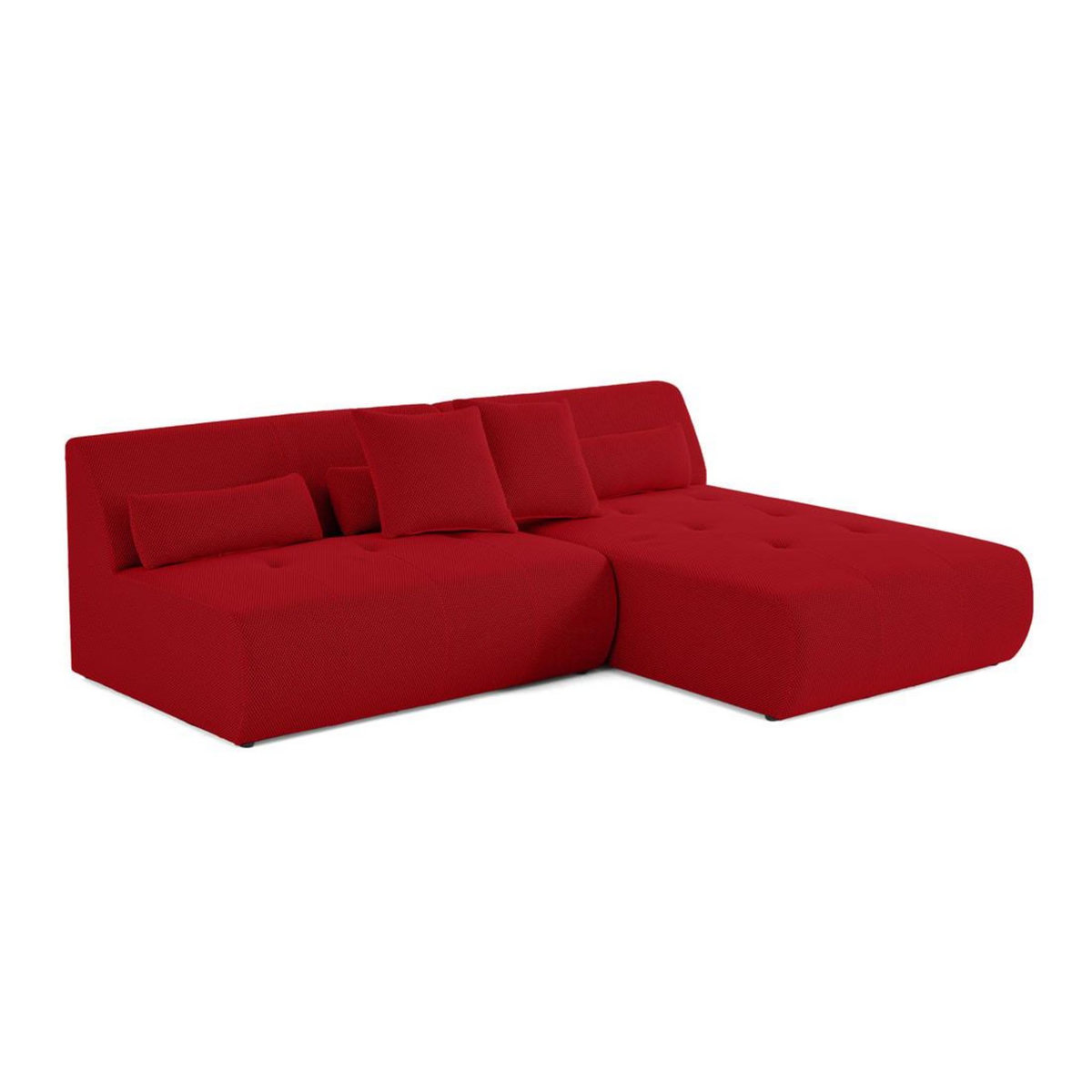 LISA DESIGN Onyx - canapé modulable d'angle réversible 4 places - en tissu mailles 3d