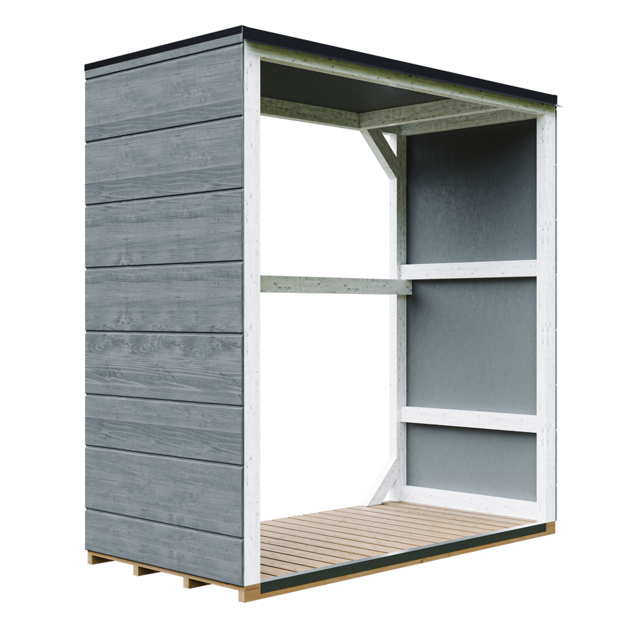 Voir la diapositive 1 : TIMBELA Abri à bûches, bois extérieur 1,14 m² Abri à bois extérieur M980-1