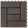Voir la diapositive 5 : VIDAXL Carreaux de terrasse 22 pcs 30 x 30 cm 2 m^2 WPC Marron fonce