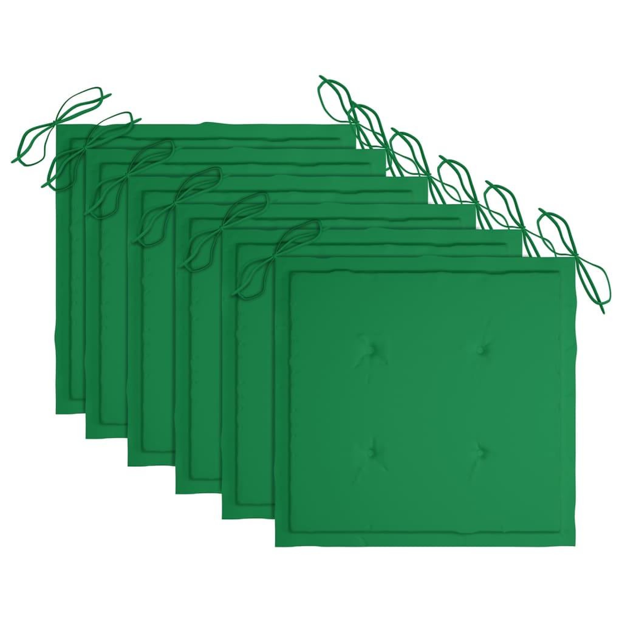 Voir la diapositive 5 : VIDAXL Chaises de jardin lot de 6 et coussins vert Bois de teck massif