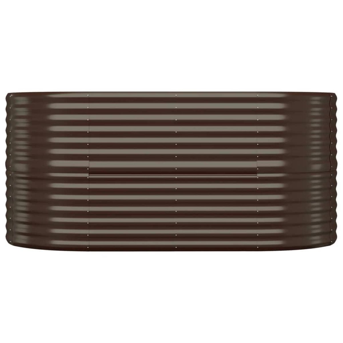 VIDAXL Lit sureleve de jardin Acier enduit de poudre marron