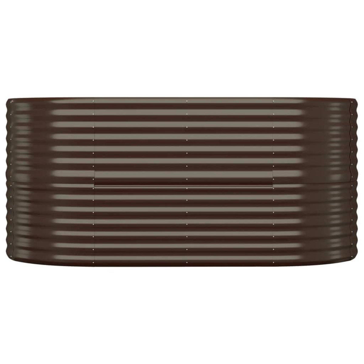 VIDAXL Lit sureleve de jardin Acier enduit de poudre marron