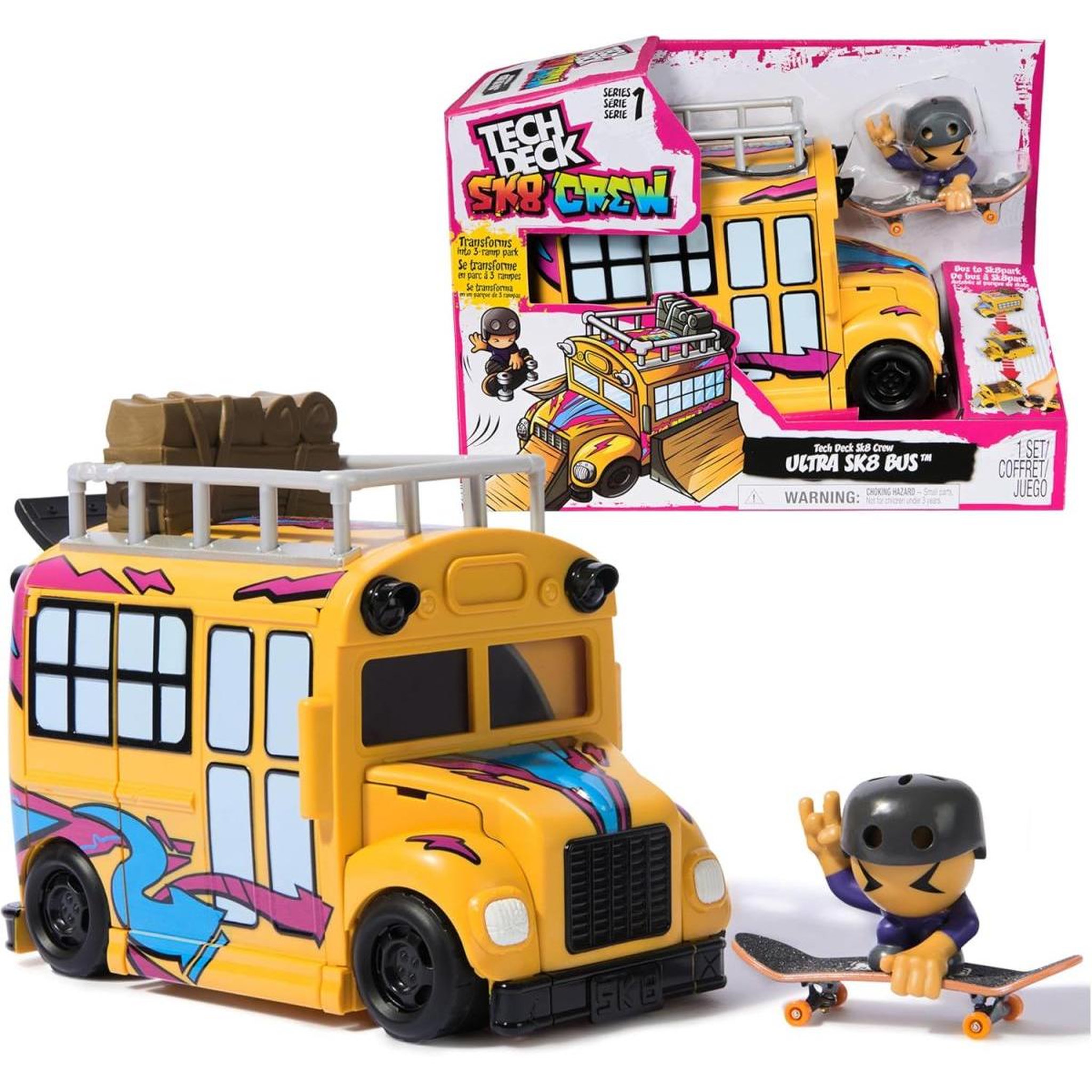 SpinMaster Playset camion sk8 crew teck deck