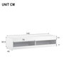 Voir la diapositive 3 : MERAX Meuble tv suspendu blanc 140 cm led mdf