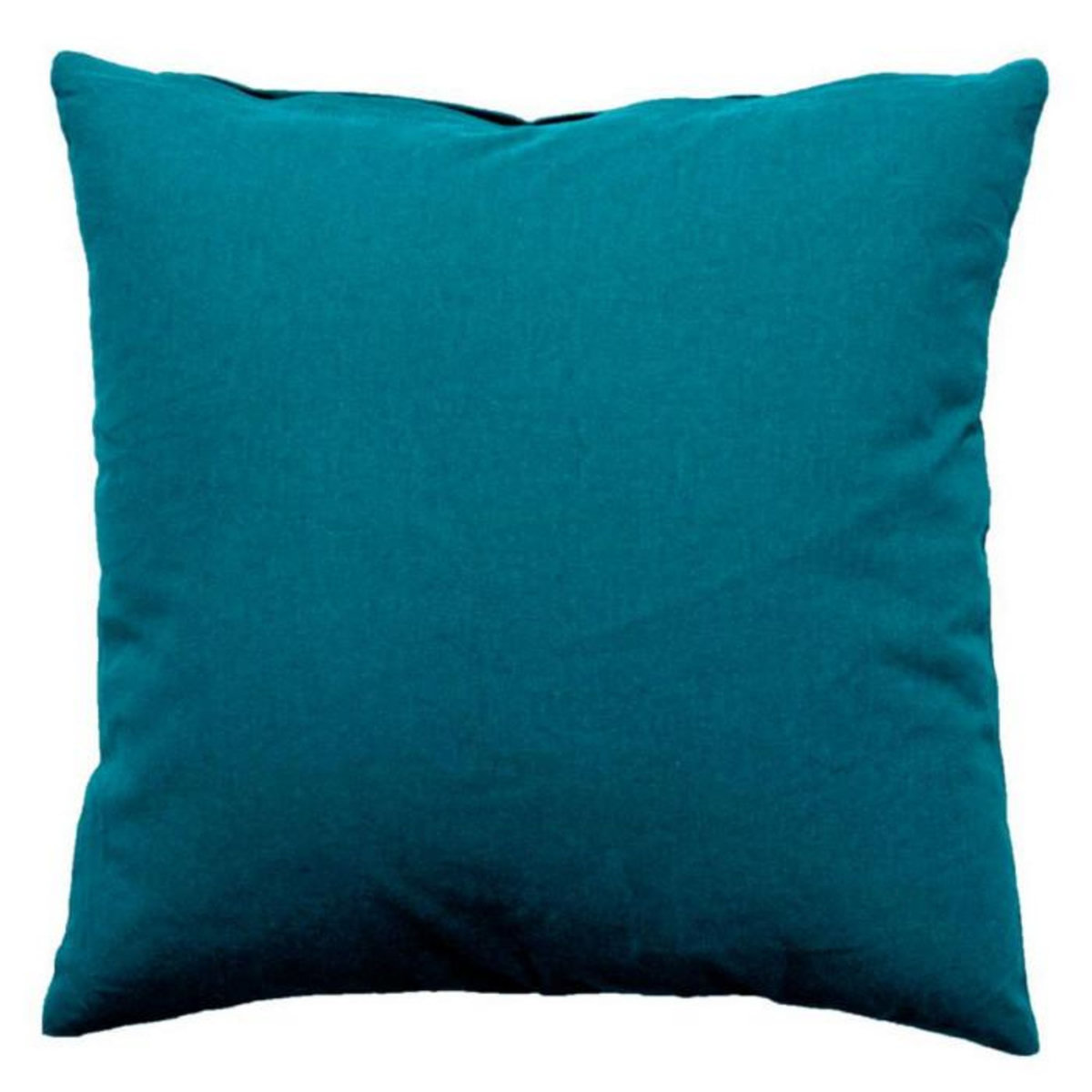 Paris Prix Coussin Déco Uni Déhoussable  Panama  40x40cm Bleu Canard
