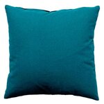 Paris Prix Coussin Déco Uni Déhoussable  Panama  40x40cm Bleu Canard