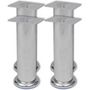 Voir la diapositive 2 : VIDAXL Pieds ronds de canape 8 pcs Chrome 180 mm