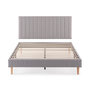 Voir la diapositive 3 : VS VENTA-STOCK Sommier + tête de lit Eris 150x190 cm Gris clair