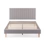 Voir la diapositive 3 : VS VENTA-STOCK Sommier + tête de lit Eris 150x190 cm Gris clair