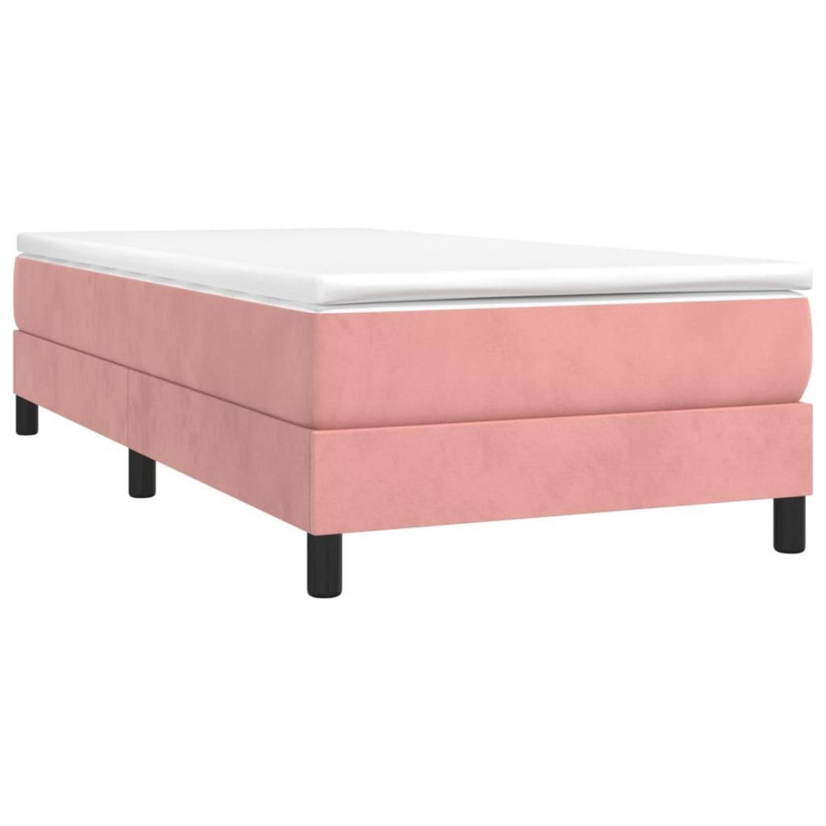 VIDAXL Cadre de lit sans matelas rose 100x200 cm velours
