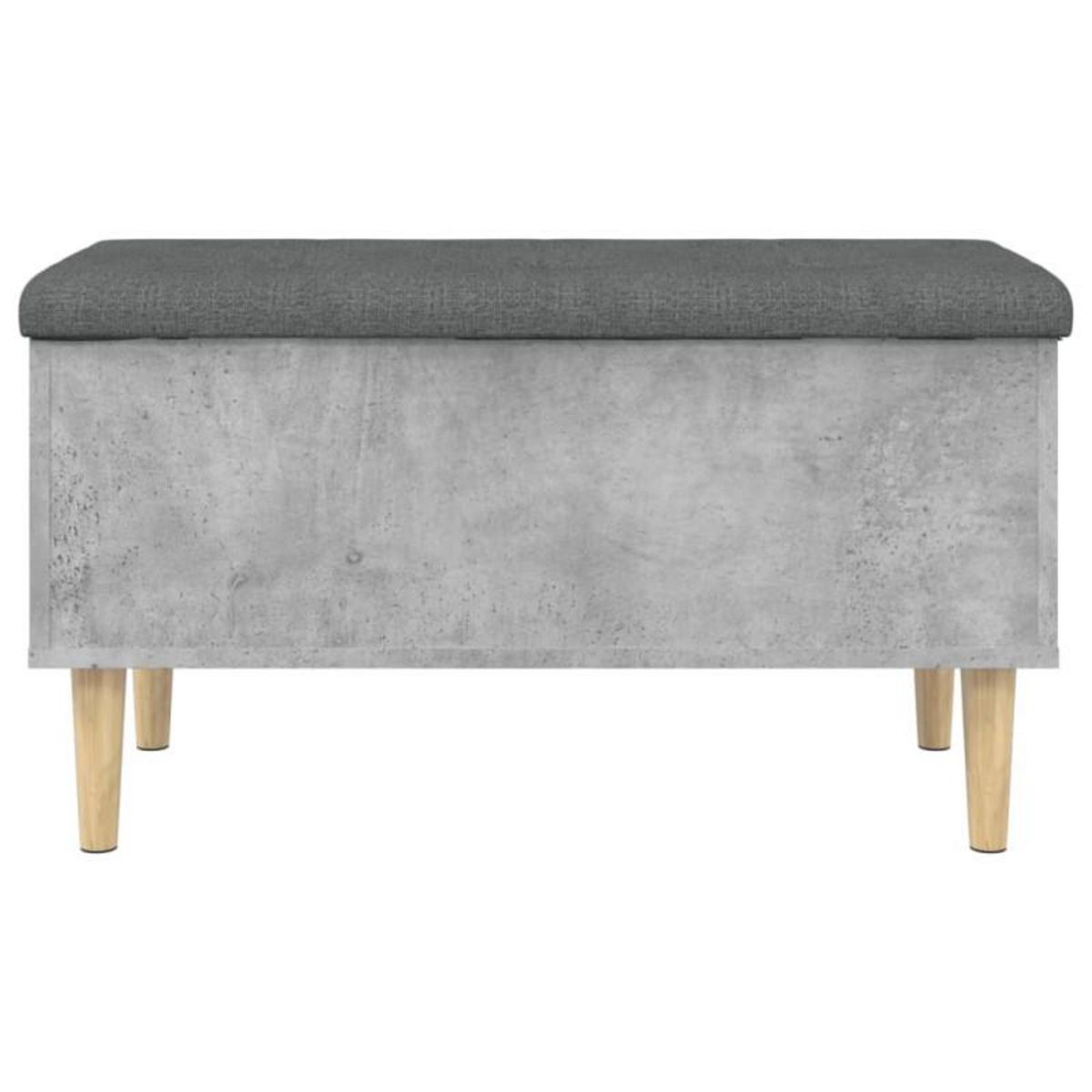 VIDAXL Banc de rangement gris béton 82x42x46 cm bois d ingénierie