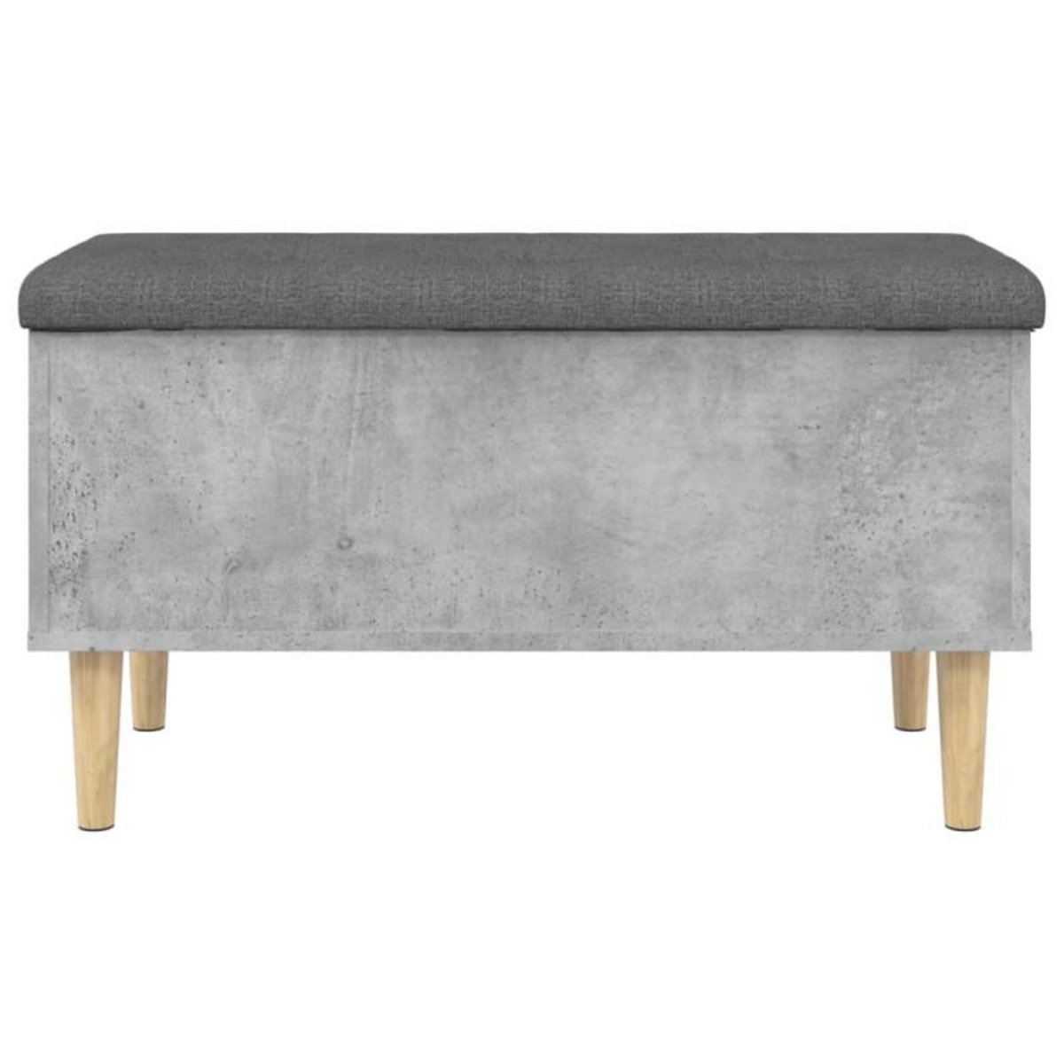 VIDAXL Banc de rangement gris béton 82x42x46 cm bois d ingénierie