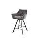 Voir la diapositive 2 : LISA DESIGN Hatti - lot de 2 tabourets de bar pivotants - en velours gris