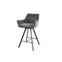 Voir la diapositive 2 : LISA DESIGN Hatti - lot de 2 tabourets de bar pivotants - en velours gris