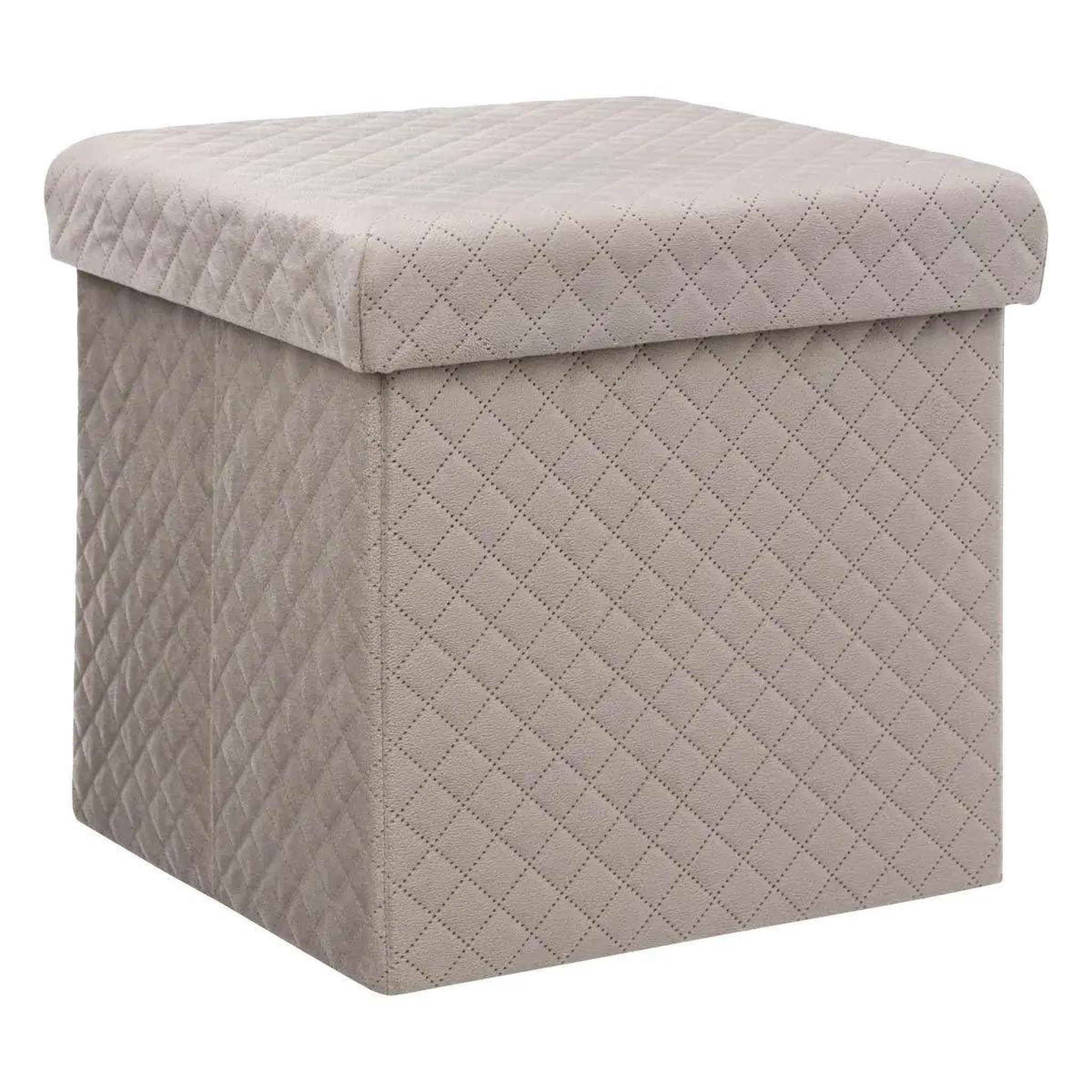 FIVE Pouf carré en velours  mix n'modul  31cm lin