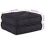 Voir la diapositive 6 : VIDAXL Pouf modulaire anthracite 70x70x36 tissu