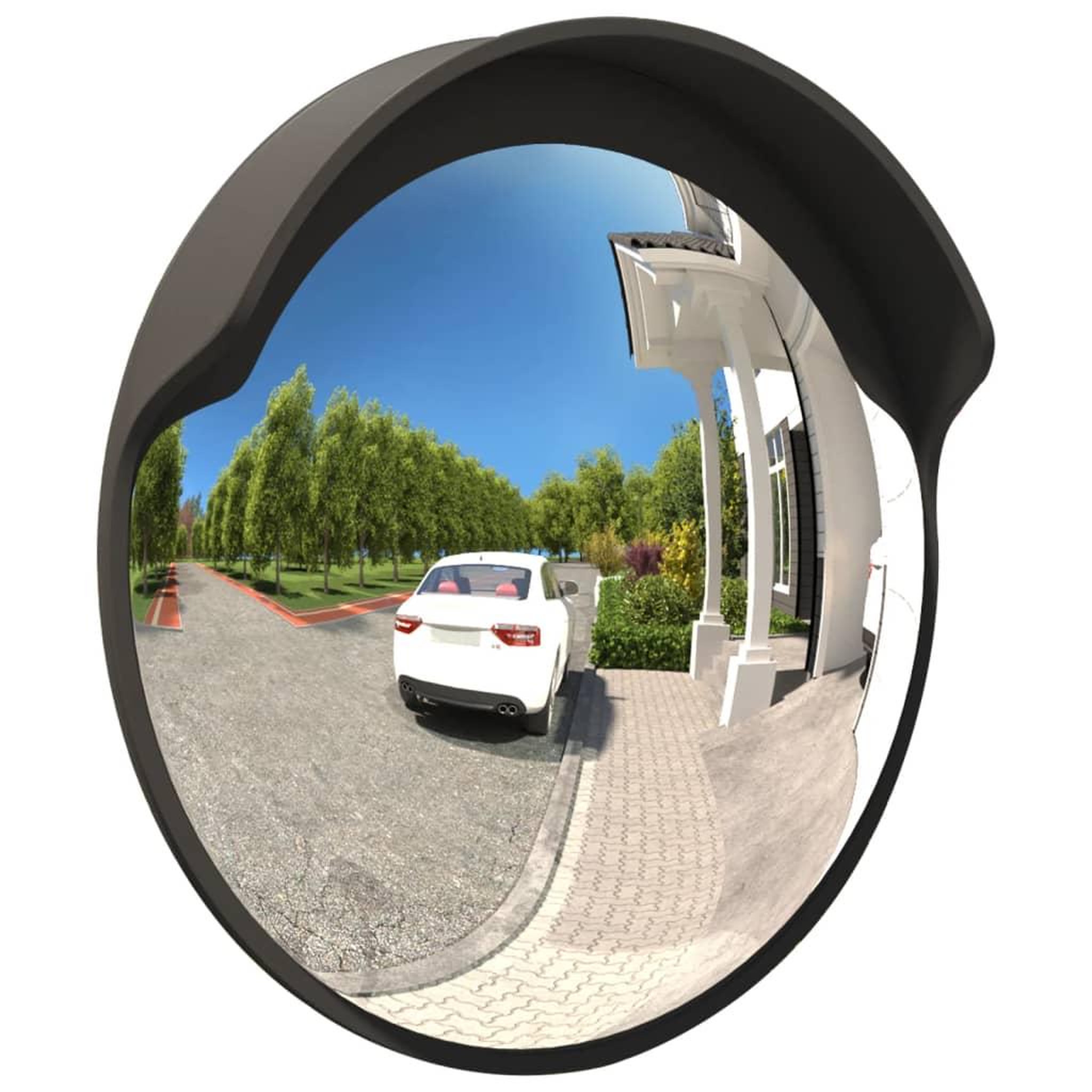 Voir la diapositive 3 : VIDAXL Miroir de traffic convexe d'exterieur Noir Ø60 cm Polycarbonate