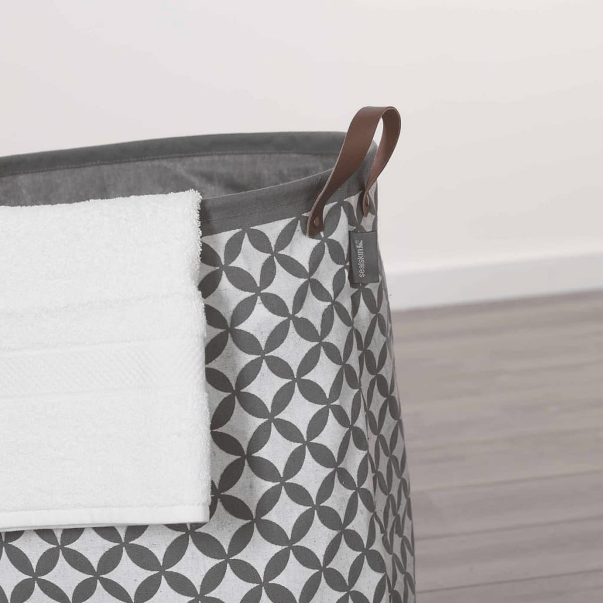 SEALSKIN Sealskin Panier a linge Diamonds Gris 60 L 362302012