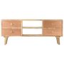 Voir la diapositive 2 : VIDAXL Meuble TV 110x30x45 cm Bois de manguier solide