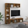 Voir la diapositive 1 : VIDAXL Ensemble bibliotheque/meuble TV 3 pcs Chene fume 180x30x180 cm