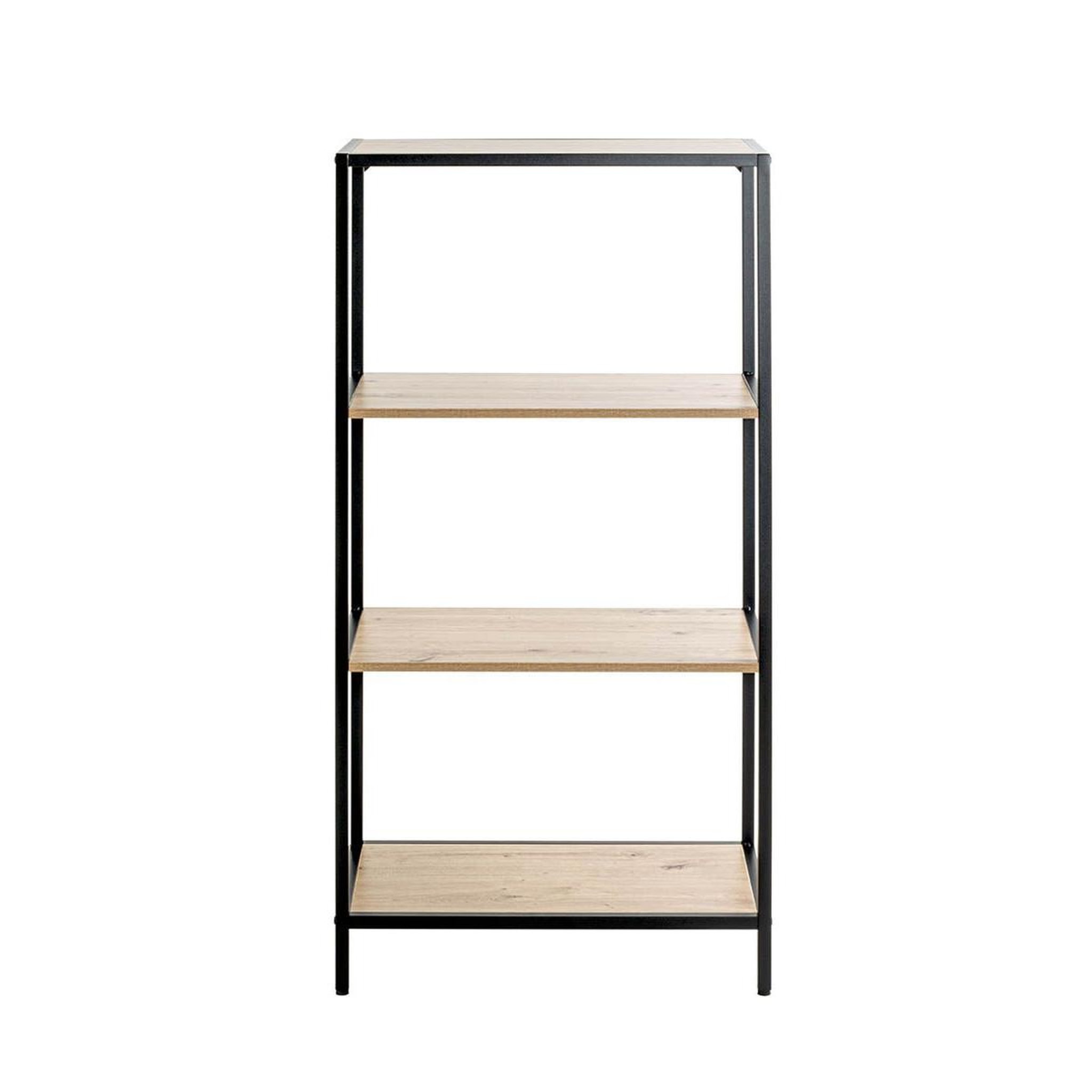 Voir la diapositive 2 : Paris Prix Étagère bibliothèque 4 niveaux  miranda  129cm chêne & noir