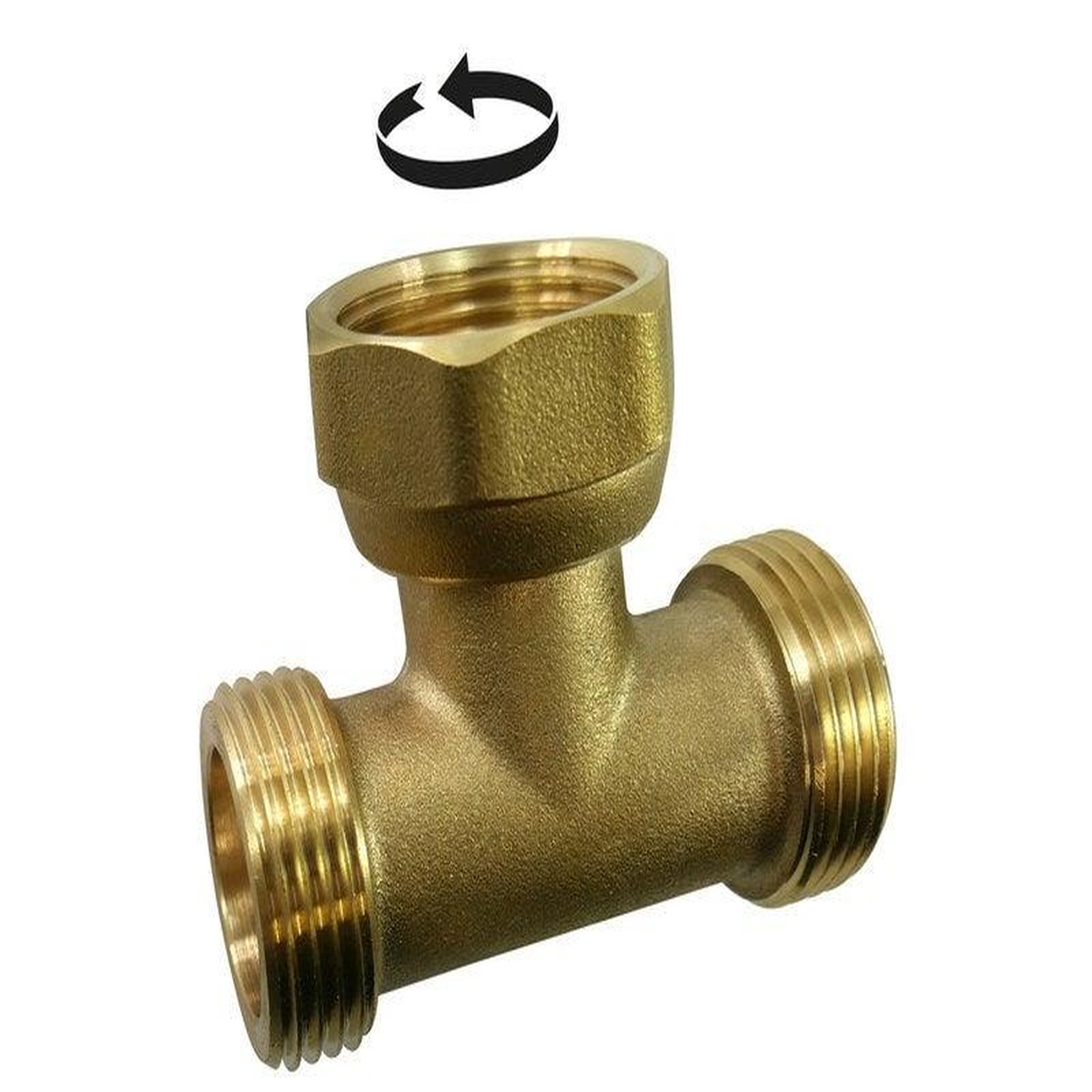 CENTRALE BRICO Té à visser laiton M 15 x 21 pour tube en cuivre