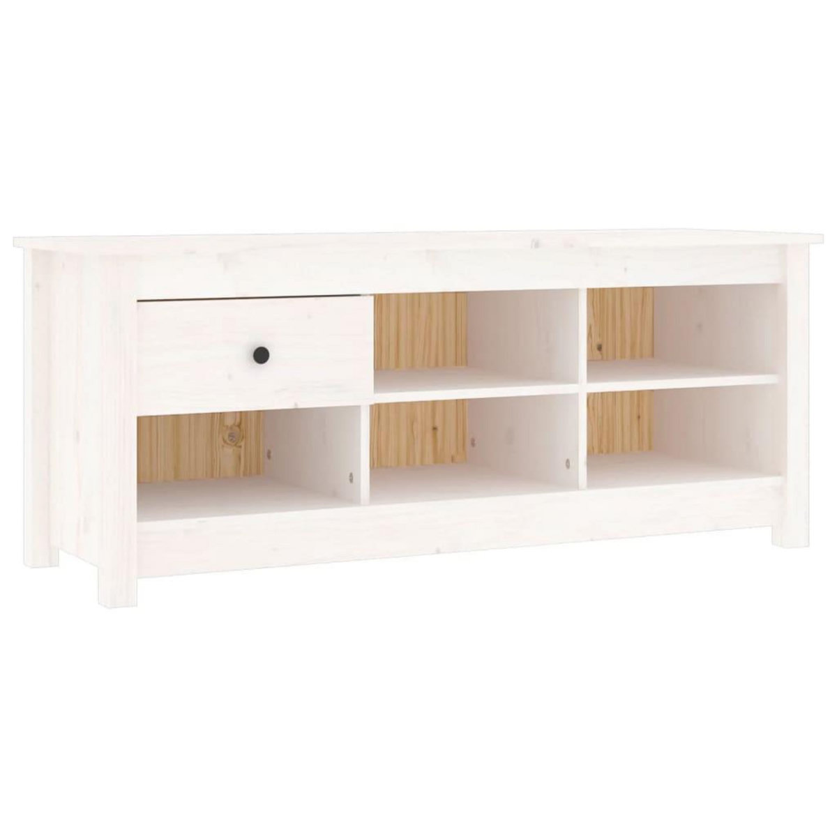 VIDAXL Armoire a chaussures Blanc 110x38x45,5 cm Bois de pin massif