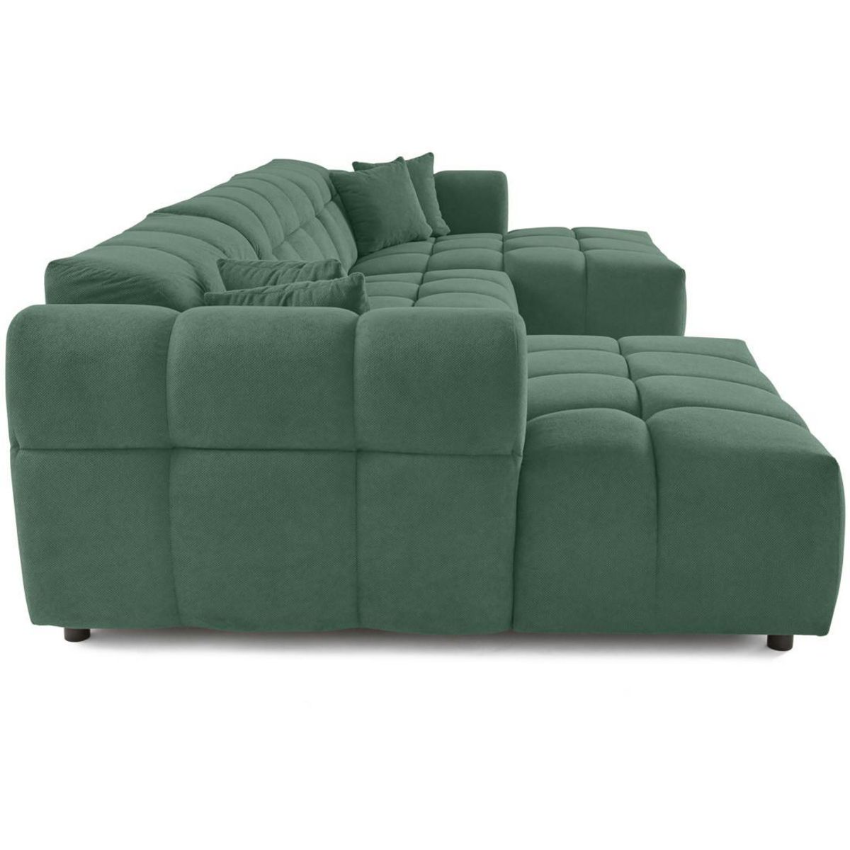 LISA DESIGN Ray - canapé panoramique en u 7 places en tissu texturé