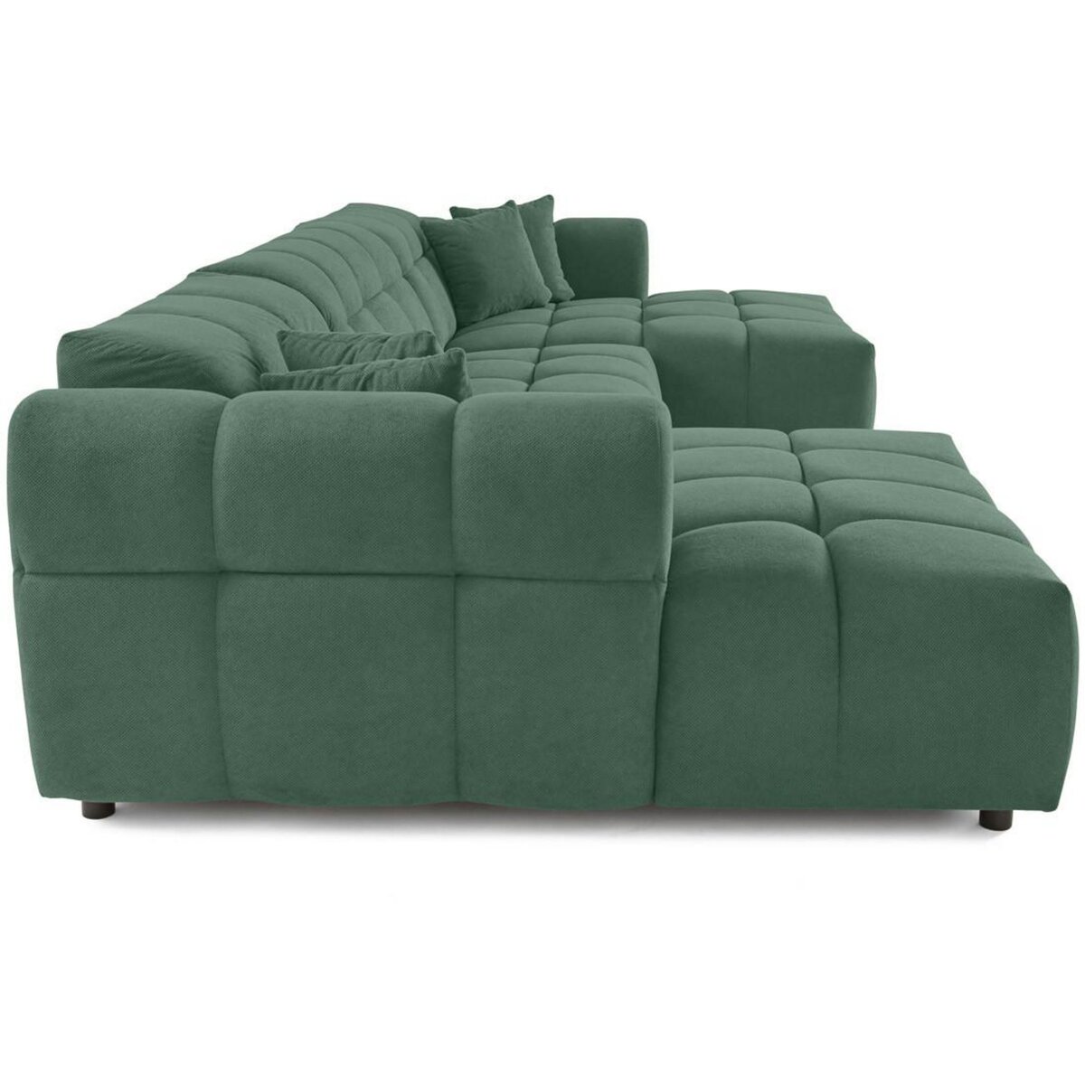 LISA DESIGN Ray - canapé panoramique en u 7 places en tissu texturé