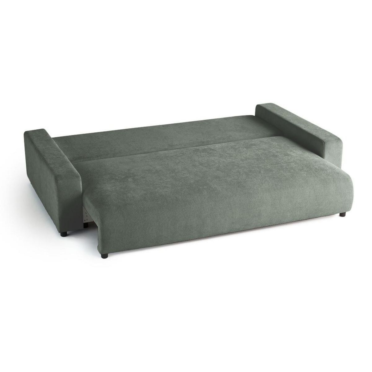 LISA DESIGN Pivoine - canapé droit 3 places - convertible avec coffre - en velours texturé